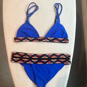 Beach Bunny Swim blue bikini with printed detail